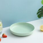 Vaisselle de cuisine rutilisable rose en paille de bl, ustensiles mnagers, cuillre, fourchette, tasse ...