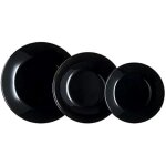 Vaisselle - luminarc - arc zelie - 18 pices - verre opale - noir - lavastoviglie - elegante e raffinato ...