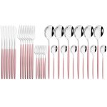 Vaisselle de luxe en acier inoxydable 30 pices service de table en or couteau fourchette a gteau cuillre ...