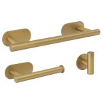 Valaz accessoires de salle de bain adh�sif coll� sans per�age pvd or mat porte - serviettes rond 30cm ...