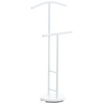 Valet de chambre avec cintre en m�tal blanc