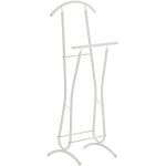Valet de chambre avec cintre en m�tal blanc