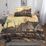 Van gogh housse de couette, impression d art motif parure de lit avec ��clair et d'oreiller housses de ...