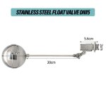 Vanne a flotteur de r�servoir d'eau en acier inoxydable, boule d'arr�t, contr�le du niveau d'eau, contr�le ...