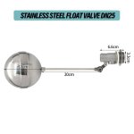 Vanne a flotteur de r�servoir d'eau en acier inoxydable, boule d'arr�t, contr�le du niveau d'eau, contr�le ...