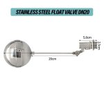 Vanne a flotteur de r�servoir d'eau en acier inoxydable, boule d'arr�t, contr�le du niveau d'eau, contr�le ...