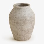 Vase 25 cm freda en c�ramique beige cr�me