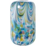 Vase - alexandra house living - bleu blanc verre - 18 x 18 x 31 cm