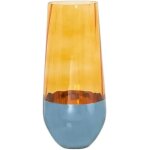 Vase alexandra house living bleu cristal 13 x 13 x 29 cm - objets d�coratifs - verre - contemporain - ...