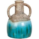 Vase - alexandra house living - bleu marron terre cuite - 20 x 30 x 20 cm