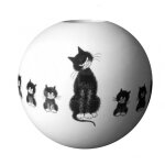 Vase l'alignement en c�ramique rond chats par dubout