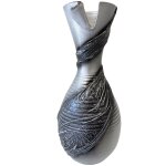 Vase artisanal drap� de tissus 39 cm