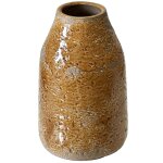 Vase artisanal moutarde vitrifi� 22 cm