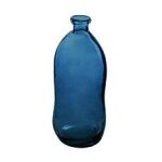 Vase bouteille en verre recycl? bleu orage h 73 cm