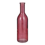 Vase bouteille en verre recycl� bordeaux h50