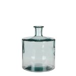 Vase bouteille en verre recycl� h26