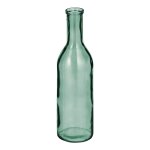 Vase bouteille en verre recycl� vert h50