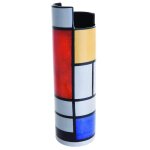 Vase en c�ramique silhouette mondrian - composition