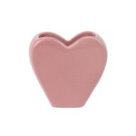 Vase c�ur ceramique 8. 5x8. 5x3. 4cm rose
