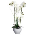 Vase c�ramique blanc pour orchid�e - 53cm