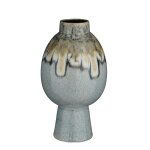 Vase en c�ramique bleu h38