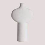 Vase c�ramique boal blanc