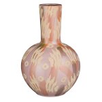 Vase en c�ramique rose et beige h34