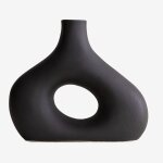 Vase c�ramique sabel noir mate