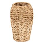Vase cylindrique jacinthe tresse 35cm nature