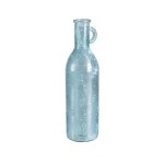 Vase d�coratif pot arleen verre bleu marine hauteur 50 cm