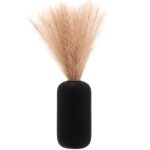 Vase � fleurs artificielles 3d noir haut 20cm plastique d�coratif cylindre