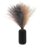 Vase � fleurs artificielles 3d noir haut 25cm plastique d�coratif cylindre