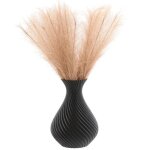 Vase � fleurs artificielles 3d noir haut 25cm plastique d�coratif tasse