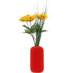 Vase � fleurs artificielles - botle - 3d - rouge - 16 cm - pla (bioplastique)