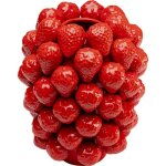 Vase fraises rouges 30cm kare design