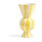 Vase en gr�s damier jaune 16x29, 5cm rhombic - &klevering