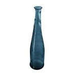 Vase long en verre recycl? bleu orage h 80 cm