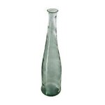 Vase long en verre recycl? vert kaki h 80 cm