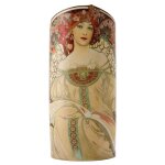 Vase r�verie mucha john beswick en c�ramique 23 cm