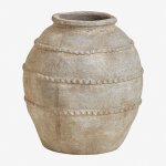 Vase en terre cuite (¿25 cm) agnon marron pierre Vase en terre cuite (¿25 cm) agnon marron pierre