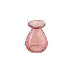 Vase verre corolle 7x9cm rose