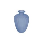 Vase verre ondule givre 10. 5cm 180ml bleu orage