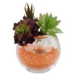 Vase en verre pot enveloppe sph�re c�ne 15cm verre d�coration bougeoir