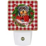 Veilleuse a capteur intelligent de xmas, rottweiler, noeud de chien, couronne de pin, lampe a economie ...