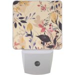 Veilleuse d�corative (feuille de fleur), capteur automatique du cr�puscule a l'aube, lampe de sommeil ...