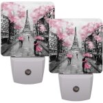 Veilleuses imprim�es tour eiffel avec capteur intelligent, veilleuse led pour chambre a coucher, couloir, ...