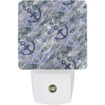 Veilleuse led aux algues marines et aux ancres, avec capteur automatique du crepuscule a l'aube, jolie ...