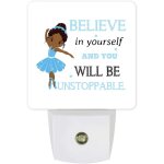 Veilleuse led a brancher bleue mignonne fille africaine danseuse de ballerine croyez en vous - m¿ºme ... Veilleuse led a brancher bleue mignonne fille africaine danseuse de ballerine croyez en vous - m¿ºme ...