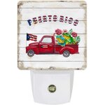 Veilleuse led a brancher avec capteur de mouvement du crepuscule a l'aube, camion drapeau de porto rico, ...