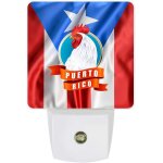 Veilleuse led a brancher avec capteur de mouvement, drapeau de porto rico, poulet, crepuscule a l'aube, ...